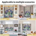 thumbnail image 5 of Hello Spring Kitchen Curtains Window Panels, Pastoral Purple Bottle Floral Wooden Plaid Insulated Window Treatment Curtain, Grommet Curtains for Bedroom/Living Room/Bathroom, 2 Piece 52"Wx72"L, 5 of 8