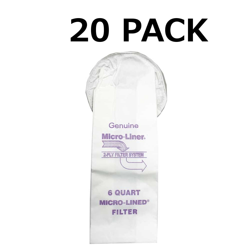 6 QT Quart 20 Pack of Bags for GV 6 Quart Backpack Vacuum 