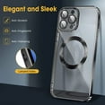 thumbnail image 4 of Magnetic Case for iPhone 14 Pro 6.1'', [Built-in Camera Lens Cover] Soft Shockproof Clear Back Slim Phone Case [Compatible with MagSafe] for iPhone 14 Pro, Graphite, 4 of 14