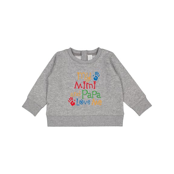 Inktastic Mimi and Papa Love Me Baby Sweatshirt