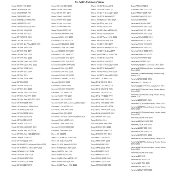 Primary Drive Sprocket Bolt and Nut Kit for Honda XR100R 1985-2003