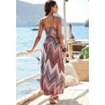 thumbnail image 3 of LASCANA Women's Sleeveless Print Maxi Dress Ruching, 3 of 5