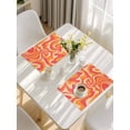 thumbnail image 5 of Pink Abstract Placemats Set of 6, Modern Geometric Distortion Texture Fluid Art Placemats for Dining Table, Place Mats for Kitchen Tabletop, Waterproof Wipeable Dining Table Mats Set, 5 of 9