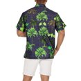 thumbnail image 5 of HAPPY BAY Men's Hawaiian Shirts Short Sleeve Button Down Shirt Mens Party Shirts Casual Vacation Summer Tropical Shirts for Men Funny XS Allover Trees, Black, 5 of 6