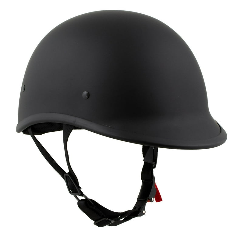 Milwaukee Helmets Matte Black 'Polo' Half Face Motorcycle Helmet