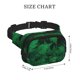 thumbnail image 4 of Fotbe Green Leave Fern Cangurera Cuadrada con Estampado de Doble Capa, Bolsa de Cintura Ajustable Mini para Hombres y Mujeres, 4 of 9