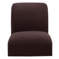 thumbnail image 2 of Fundas elásticas para sillas de comedor, fundas clásicas lisas para sillas, protectores de sillas café, 2 of 9