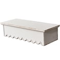thumbnail image 5 of SOFE Rustic Wood Shelves for Wall White - Shelf for Bedroom Bathroom Kitchen Small - Wall Bookshelf Storage Organizer - Plant Collectibles Display Shelving Wall Mounted- Scalloped Shelves, 5 of 9