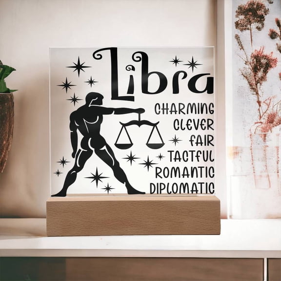Libra Zodiac Sign Positive Traits | Acrylic Square Plaque