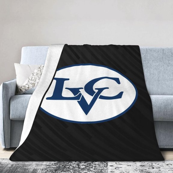 Lebanon Valley College-Logo Fleece Blanket, Very Soft Microfiber Flannel Blanket for Couch Warm and Cozy for All Seasons