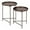 Bronze, variant on Kate and Laurel Ulani Modern Nesting Metal Side Tables, Set of 2, Silver, Sophisticated End Tables
