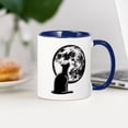 thumbnail image 3 of CafePress - Howl At The Moon Cat Mug - 11 oz Ceramic Mug - Novelty Coffee Tea Cup, 3 of 4