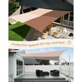 thumbnail image 4 of Sun Shade Sail 8x10Ft Geometric Ombre Gradient Brown Uv Block Sunshade Canopy Outdoor Shade Cover Rectangle Shade Cloth For Patio Garden Yard Deck Pergola, 4 of 6