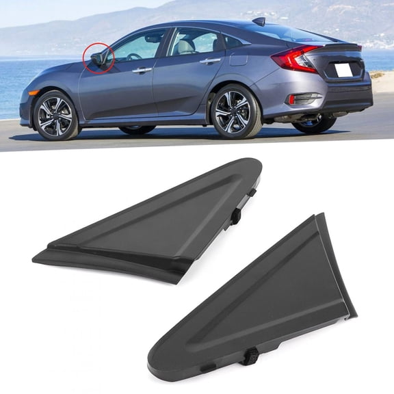 Pair of Front Exterior Pillar Left Right Corner Trim Fit for Honda Civic 2012-2015 75495-TR0-A01