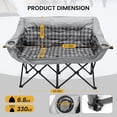 thumbnail image 2 of Slsy Double Camping Chair, Extra Padded Loveseat for 2 Person Heavy Duty Folding Loveseat with Cup Holders for Camping, Fishing, or Hunting, 2 of 8