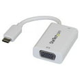 thumbnail image 2 of StarTech.com USB C to VGA Adapter with Power Delivery, 1080p USB Type-C to VGA Monitor Video Converter with Charging, 60W PD Pass-Through, Thunderbolt 3 Compatible Projector Adapter, White - Digital to Analog (CDP2VGAUCPW) - External video adapter - USB-C - VGA - white, 2 of 4