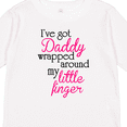 thumbnail image 4 of Inktastic I've got Daddy Wrapped Around My Little Finger Girls Long Sleeve Toddler T-Shirt, 4 of 5