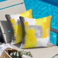 thumbnail image 5 of Yellow Grey Oil Painting Pillow Covers 18x18 Inch, Abstract Modern Geometric Linen Pillowcase with Invisible Zipper, Decorative Throw Pillow Covers Cushion Case for Couch Sofa Bed Living Room, 5 of 9