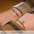 thumbnail image 5 of Gold Initial Bracelet for Women Mens Dainty Couples 14K Gold Plated Letter Bracelets for Women Non Tarnish Filled Gold Charm Bracelet Trendy, 5 of 7