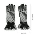 thumbnail image 3 of Guantes bloqueadores del sol de encaje únicos para mujeres, 1 par de mitones negros, 3 of 5