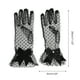 thumbnail image 3 of Guantes bloqueadores del sol de encaje únicos para mujeres, 1 par de mitones negros, 3 of 5