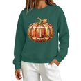 thumbnail image 6 of LIZUOJUN Crewneck Sweatshirt for Women Oversized Pullover Football Pumpkin Graphic Long Sleeve Casual Game Day Outfits for Women Fall Halloween Cozy L, 6 of 7