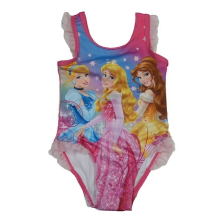 princess disney piece ruffle infant swim swimming toddler suit pink dialog displays option button additional opens zoom