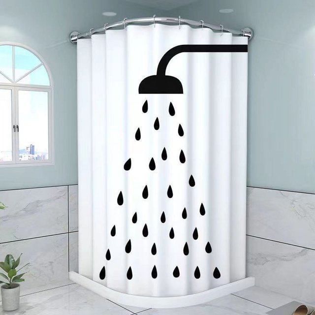 Cortina divisoria para baño de hotel, cortina de ducha de poliéster, 180 x 200 cm