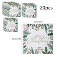 thumbnail image 3 of Christmas Paper Napkins, Disposable Holiday Napkins, Double Sided Xmas Berries and Pine Needles Print, Green 2-Ply 20 Count 13x13 Inch Party Supplies, 3 of 6