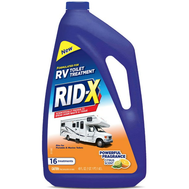 RID-X RV Toilet Treatment Liquid, Citrus, 16 Treatments, 48oz ...