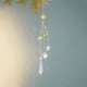 thumbnail image 5 of Campana de viento de cristal | Colgante decorativo para el hogar y el jardín | Adorno colgante de metal y cristal, 5 of 6