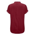 thumbnail image 5 of GZWYHT Linen Tops For Women，Solid Color Plus Size Tops Tunic Shirts for Women Womens Summer Tops Blouses for Women Lightweight Casual Blouse Spring Tops, 5 of 8