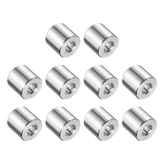 10 Packs Stainless Steel Spacers, 1/4" Bore x 5/8" OD x 1/2" Length