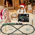 thumbnail image 4 of Electric Train Sets for Kids Metal Alloy Steam Locomotive Glowing Passenger Carriages Luxury Tracks, 4 of 9