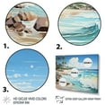 thumbnail image 3 of Designart "Serenity in Tropical Blues II" Nautical & Beach Wall Art Living Room, 3 of 5