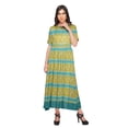 thumbnail image 4 of Moomaya Robe Kurta Imprimée Tenue d'Été Kurti pour Dames Tunique Longue Hauts pour Femmes, 4 of 5