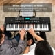 thumbnail image 5 of Best Choice Products Juego completo de piano con teclado electrónico para principiantes de 61 teclas con teclas iluminadas, pantalla LCD, auriculares, soporte, banco, modos de enseñanza, pegatinas de, 5 of 5