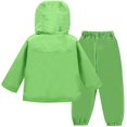 thumbnail image 2 of Toddler Girls Raincoat Waterproof Rain Jacket Pants Suit with Hooded, 2 of 7