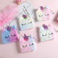 thumbnail image 1 of Soft Plush Cartoon Unicorn Toy Women Coin Purse Mini Cute Zipper Children Girl Wallet Card USB Cable Bag Key Wallet Kids GiftsBlueChina He Qiyong unisex, 1 of 1