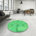 thumbnail image 3 of Ahgly Company Indoor Rectangle Patterned Neon Green Area Rugs, 3' x 5', 3 of 6