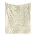 thumbnail image 1 of Fish Scale Soft Flannel Fleece Throw Blanket, Simplistic Contemporary Style Japanese Waves with Ombre Color Details, Cozy Plush for Indoor and Outdoor Use, 60" x 80", Yellow and White, by Ambesonne, 1 of 6