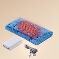 thumbnail image 4 of Iumwxz Smart Home Appliances Heating Pad & Foot Warmer 3 Temperature Settings Double Breasted Button Heating Cape Heating Electric Pad for Back Shoulders Abdomen Legs Arms Blue Cotton Holiday Deals, 4 of 9