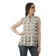 thumbnail image 2 of Moomaya Printed Mandarin Collar Tunic Sleeveless Casual Tank Top Summer Wear, 2 of 6
