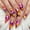 HC-004-24 pieces/box [jelly glue + rubbing strips], variant on 2026 Wearable Nails European and American Style False Nails 24 Pieces Iridescent Electroplated Finished Manicure Removable False Nail Patches for Women