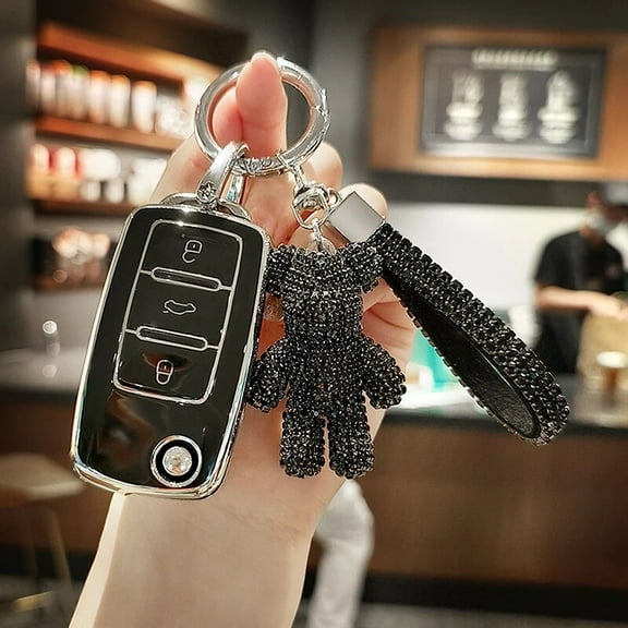 TPU Car Flip Key Case Cover For VW Volkswagen Golf 7 Polo GTI MK7 Tiguan Passat For SEAT Ateca Leon For Skoda Octavia A7 Kodiaq