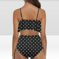 thumbnail image 4 of Tankini Bathing Suits for Women Ruffle Tank Top Polka Dots Modest Slimming Bodycon Swimwear High Waisted Bikinis, 4 of 6