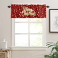 thumbnail image 3 of Merry Christmas Red Kitchen Valances for Windows 42x18 Inch Kitchen Curtains Valances Rod Pocket Xmas Snowflakes Polka Dot New Year Bathroom Window Valances for Window Treatment Decor, 3 of 6