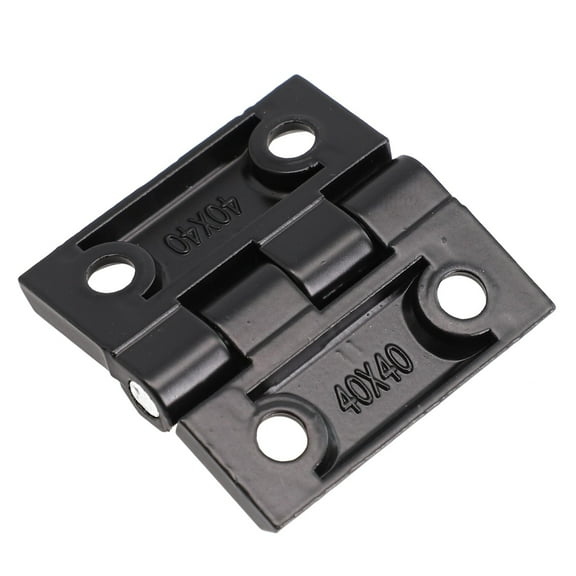 RichLink Butt Hinges Door Metal Black Hinges Cabinet Aluminium Box Backflap Shed Zinc Alloy Connector Mounting Hardware for Furniture,40X40Mm