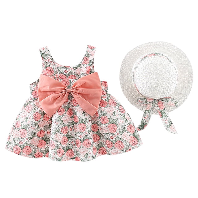 Robe Fillette Tout-Petit Robe Mignonne Robe d'Anniversaire pour Filles Robe de Fête Vêtements d'Été pour Bébé Fille 2-3 Ans