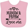 thumbnail image 3 of Inktastic Mamaw and Papaw Love Me Girls Baby Bib, 3 of 4